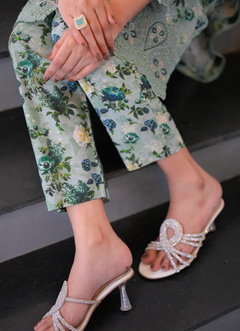 Emerald Bloom  3 PC Unstitched