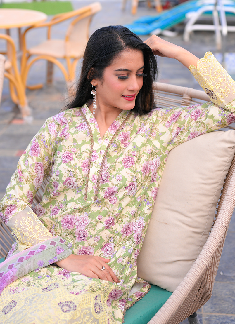 Mint Rose Elegance 3 PC Unstitched