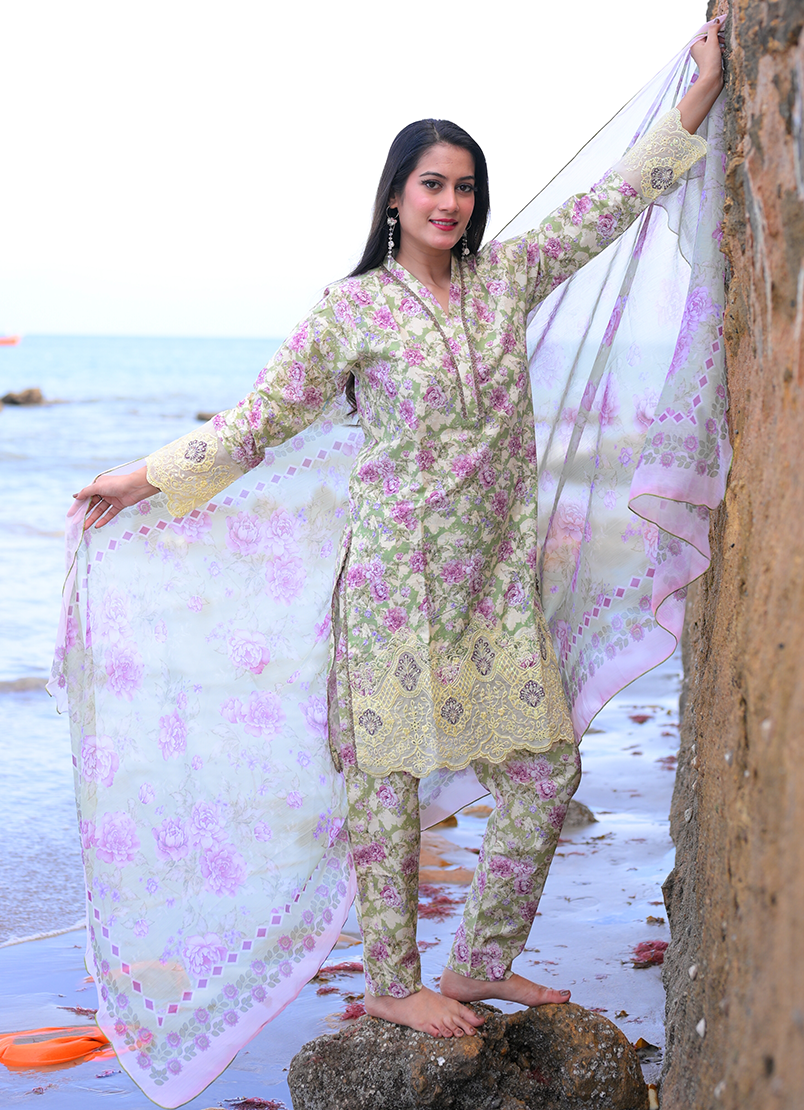 Mint Rose Elegance 3 PC Unstitched
