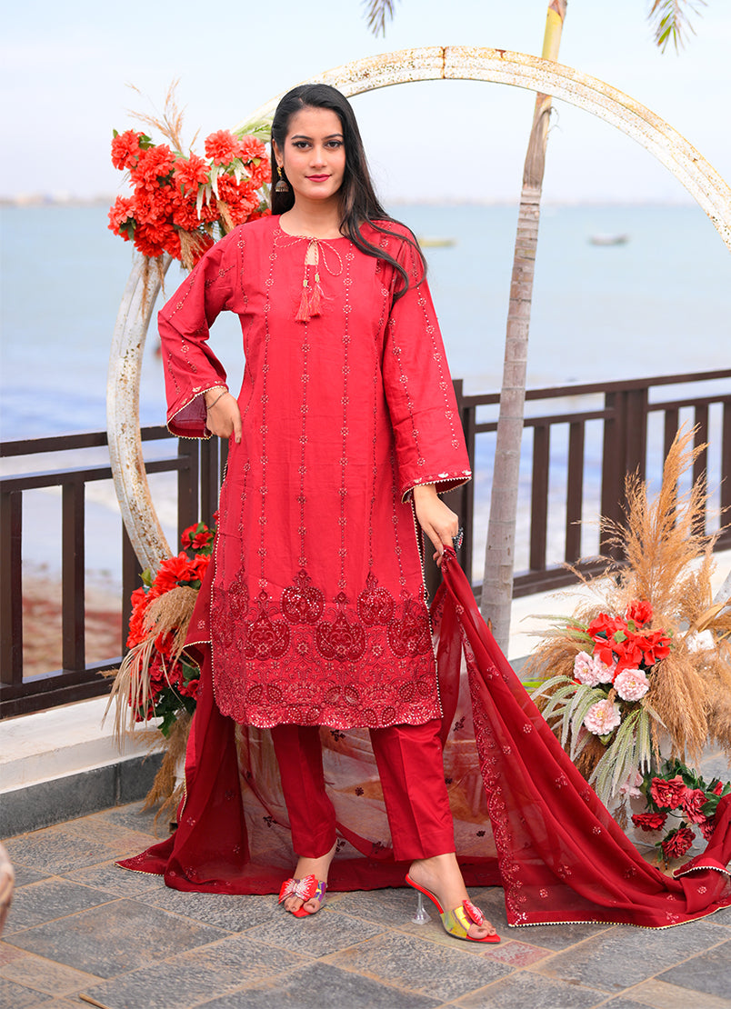 Rich Maroon 3 PC Set