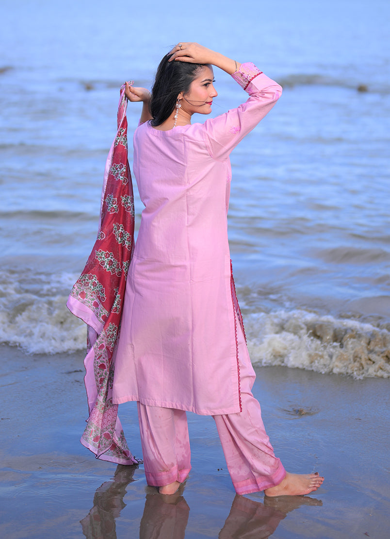 Soft Pink 3 PC Set Unstitched